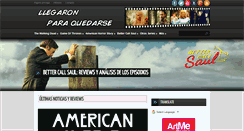 Desktop Screenshot of llegaronparaquedarse.com